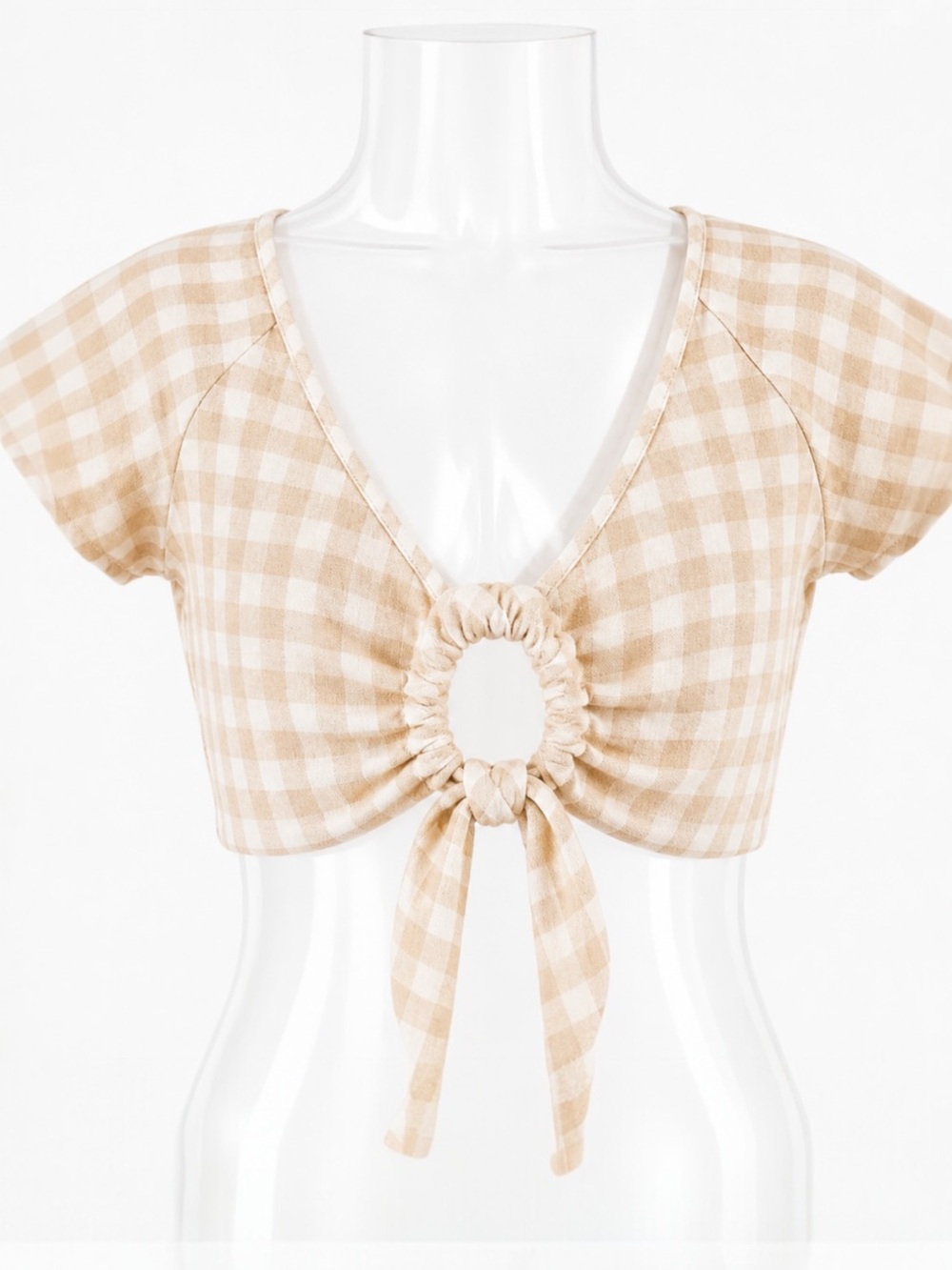 AJAIE‎ ALAIE Checker beige top